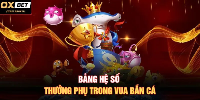 Bảng hệ số thưởng phụ trong Vua Bắn Cá